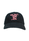 Don't Need no man black hat with pink embroidery